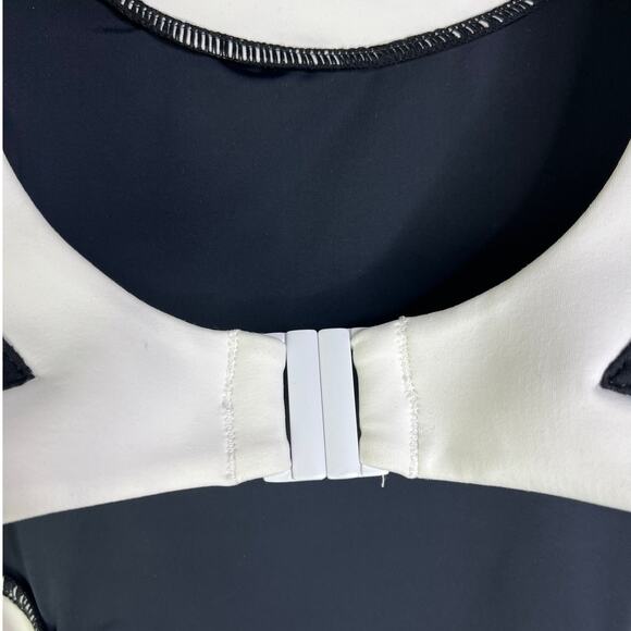 Staud Sea Swimsuit Womens S Black/White Dolce One Piece Side Cutout NWT - Picture 6 of 14